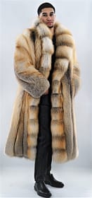 Mens Fur Coat Full Length Golden Isle