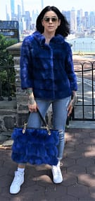 Royal Blue Mink Jacket