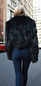 Black Fox Fur Jacket