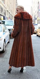 Marc Kaufman Furs Presents a cayenne red mink fur coat with matching sable fur collar from Marc Kaufman Furs New YorkArgentinaUnited KingdomAustriaDenmarkNorwayAustraliaFinlandSaudi ArabiaOmanKuwaitJordanEgypt