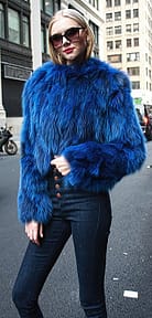 Blue Fox Fur Jacket