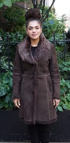 Pre Owned Brown Shearling Jacket