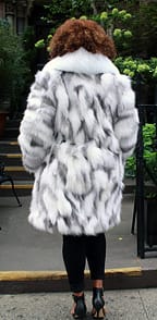 This silver shadow fox jacket