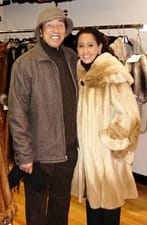 Smokey Robinson wears a Two Toned Mink Fur Mens Jacket in NewYork