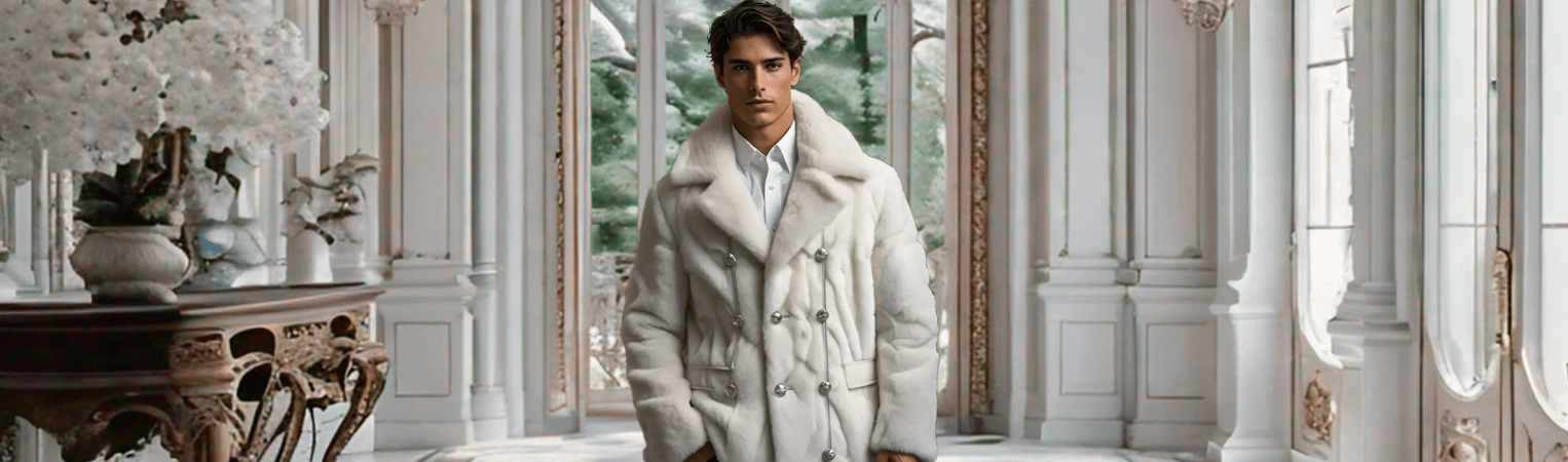 White Mink Mens Jacket