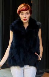 Black Fox Fur Vest