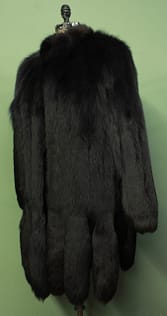 Black Fox Fur Jacket Tails