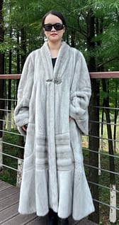 Sapphire Directional Mink Coat