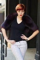 Purple Fox Fur Bolero