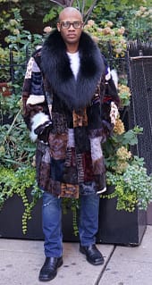 Multi Colored Mens Mink Stroller Fox Trim