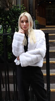 White Mink Jacket Horizontal Design