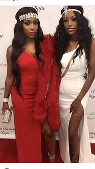 Porsha Williams from The Housewives Of Atlanta Red Fox Fur Boa