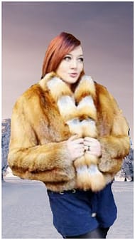 red fox fur jacket