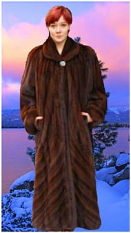 full length mahogany mink for coat