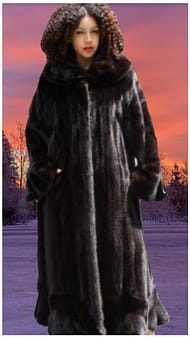 plus size ranch mink fur coat