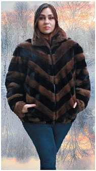 plus size ranch mahogany mink bomber