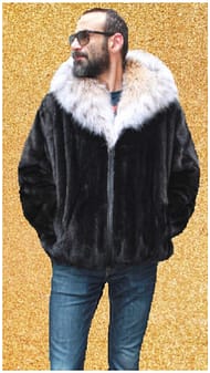 mens fox fur jacket