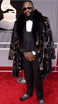 Rick Ross Mink Coat Grammys 2018