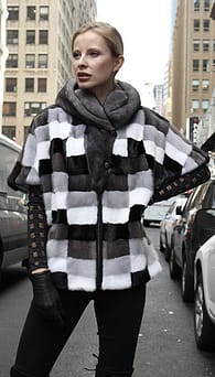 Mink Fur Checkered Vest