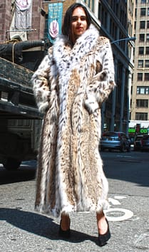 Full Length American Cat Lynx Fur Coat