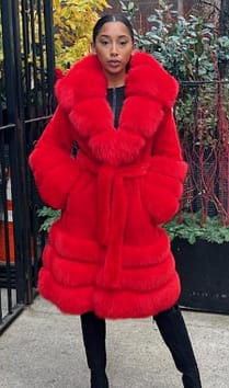 Red Mink Coat Fox Border