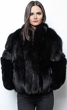 Black Fox Fur Jacket