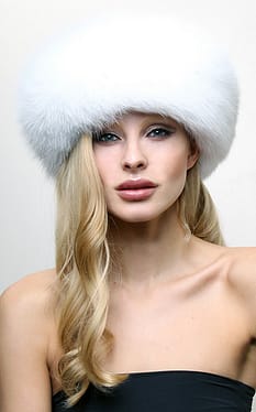 White Fox Fur Headband