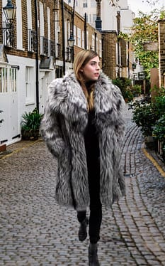 Silver Fox Fur Coat