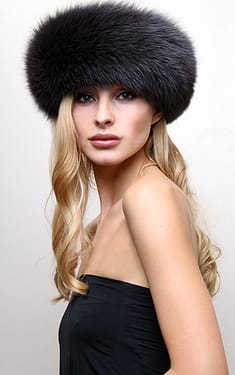 Blue Fox Fur Headband