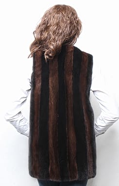 Mahogany and Ranch Mink Fur Vest