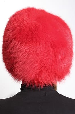 Red Fox Fur Bubble Hat