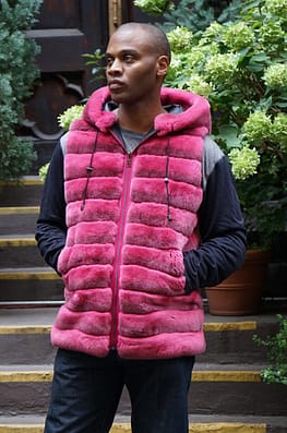 Dark Pink Mens Rex Vest