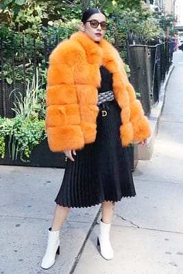 ORANGE FOX FUR JACKET