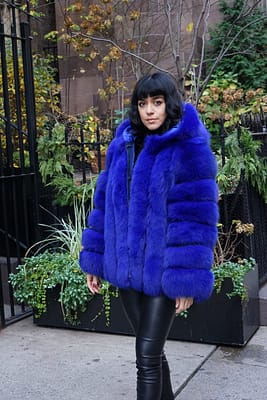 ROYAL BLUE FOX JACKET