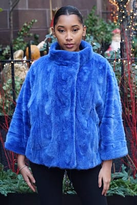 Blue Mink Diamond Cut Jacket