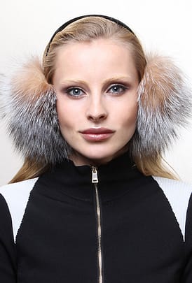 Crystal Fox Fur Ear Muffs