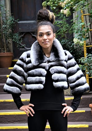 Bolero Chinchilla Rex Fur Jacket