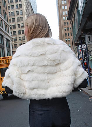 White Rabbit Fur Capelet