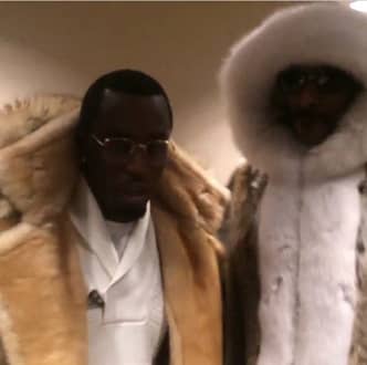 P Diddy and Snoop Dogg wearing Marc Kaufman Furs February 2015