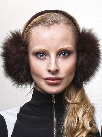 Brown Fox Fur Ear Muffs