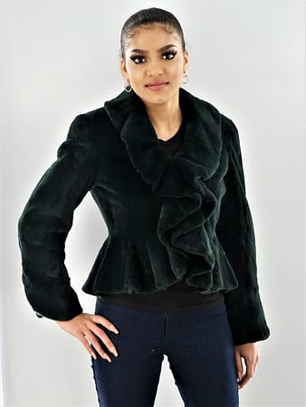 Green Rabbit Ruffled Jacket 