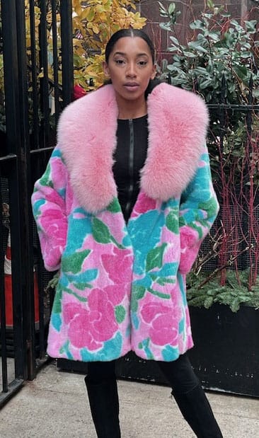 Pink and blue coat hotsell