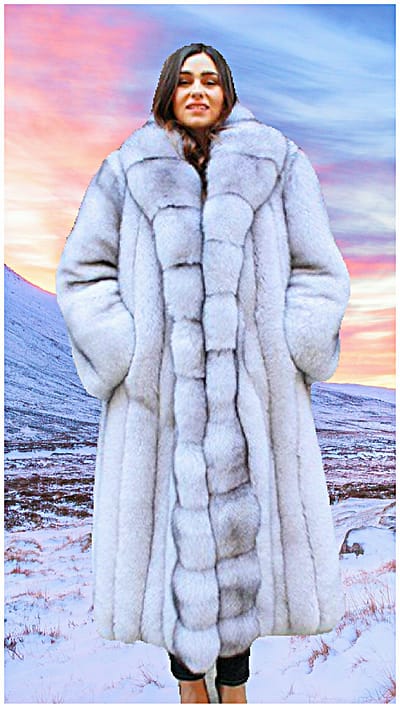 plus size fox fur coat