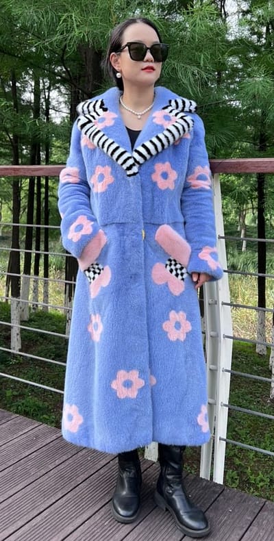 Designer Lavender Mink Coat