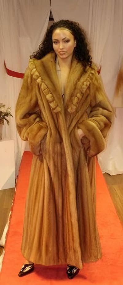 Full Length Whiskey Mink Coat