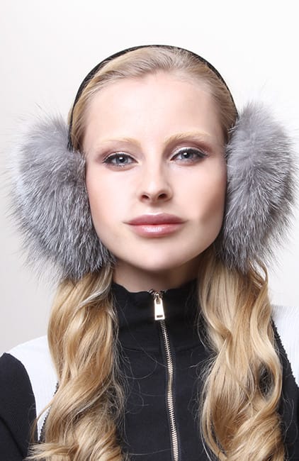 Silver Fox store Fur Earmuffs