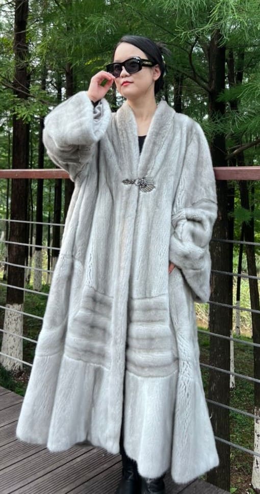 Sapphire Directional Mink Coat