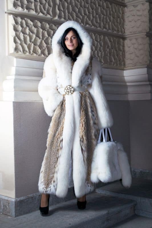 Designer coats with fur on sale