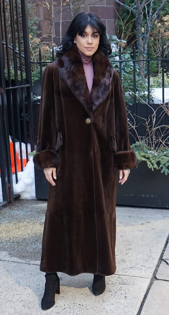 Pre Owned Brown Sheared Mink Coat