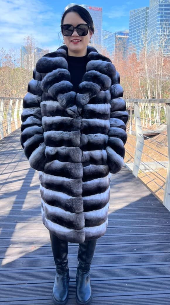 Horizontal Chinchilla Coat